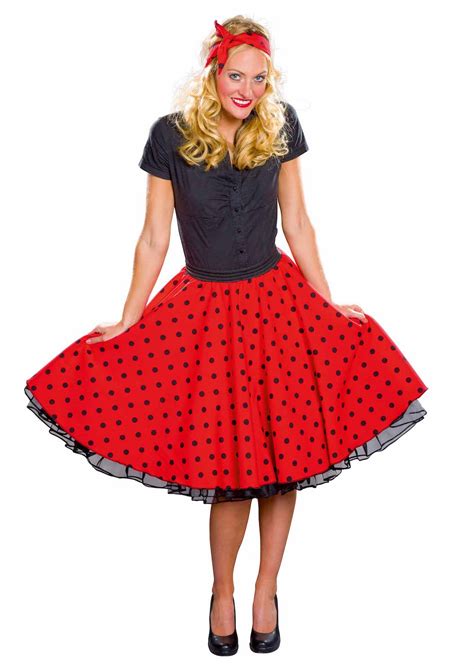 Rockabilly Tellerrock Rock N Roll Rock Er Jahre Polka Dots Rot