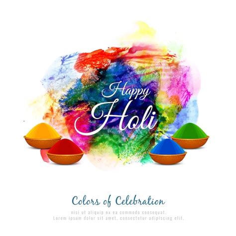 Premium Vector Abstract Happy Holi Colorful Festival Background Design
