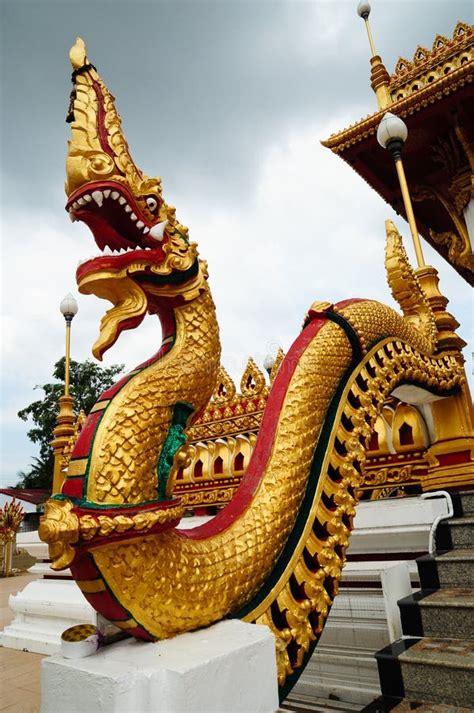 Naga Statue At Thai Temple Stock Photo Image Of Gold 19699310