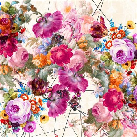 Bloom Boom Large Floral Wall Mural By Back To The Wall Back To The