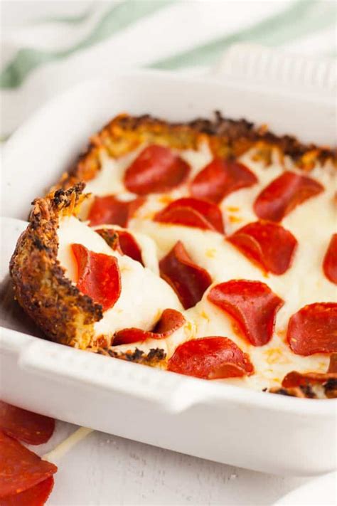 Keto Pizza Casserole Deep Dish Pepperoni Forgetsugar