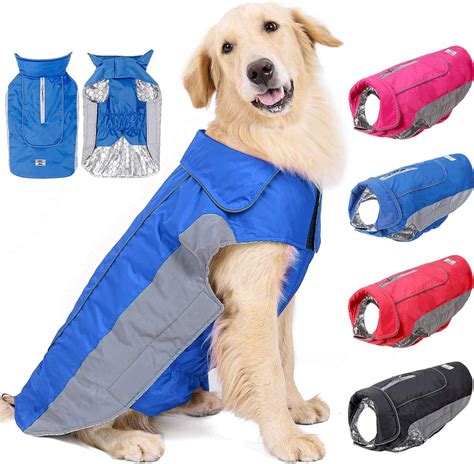 Kismaple Dog Coat With Harness Hole Waterproof Dog Jacket For Winter