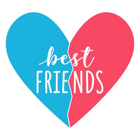 Best Friends Heart Transparent Png And Svg Vector File