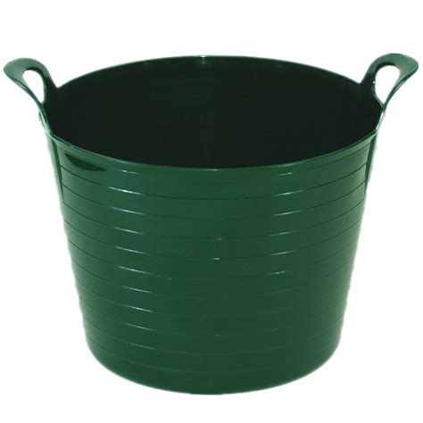 2 X 42 Litre Large Flexi Tub Home Flexible Rubber Storage Bucket Made