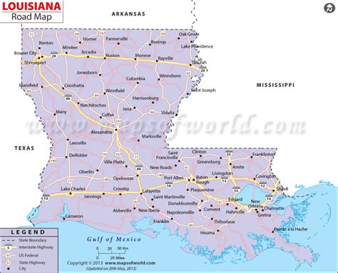 Louisiana Road Map Louisiana Louisiana Map Bossier City