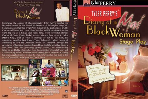 Tyler Perry Diary Of A Mad Black Woman Stage Play Movie DVD Custom Covers Tyler