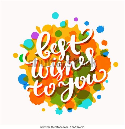Best Wishes You Greeting Card Stock Vector Royalty Free 476416291