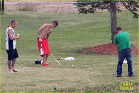 Full Sized Photo Of Justin Bieber Shirtless Snuggles With Bikini Clad