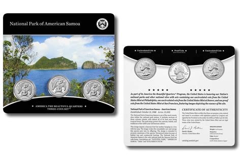 Download the visitor guide before you go. National Park of American Samoa Quarters in Three-Coin Set ...