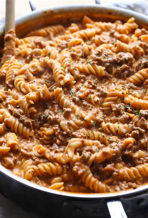Creamy Beef Pasta Recipe Cookies And Cups