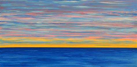 Ocean Sunset Painting By Bishopston Fine Art