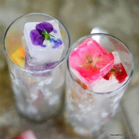 Edible Flower Ice Cubes The View From Great Island