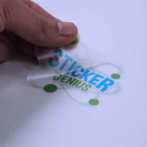 Clear Vinyl Stickers Custom Clear Decals Sticker Genius