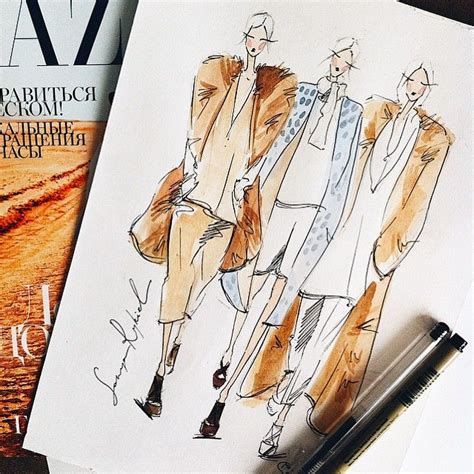 Marina Sidneva On Instagram “morning Sketch ️ Sonyarykiel Fashion