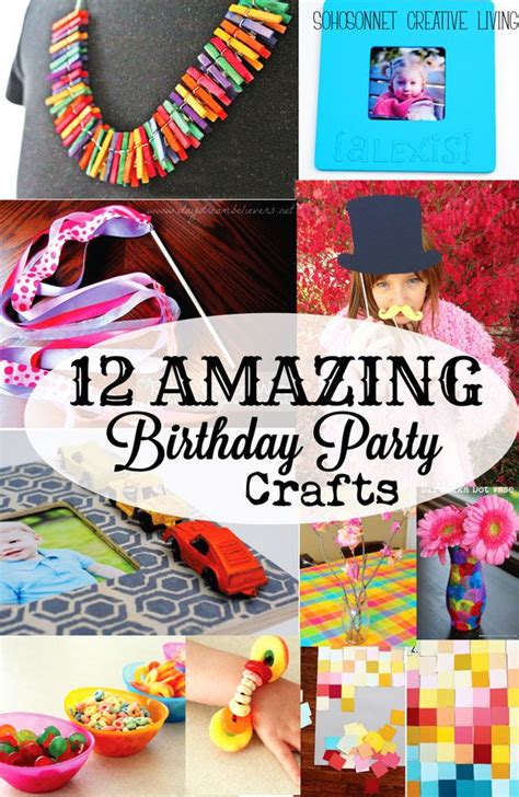 12 Birthday Party Craft Activities For Kids Sohosonnet Creative