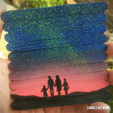 Popsicle Stick Art Craftsforkids Crafts Glow In The Dark Painting On