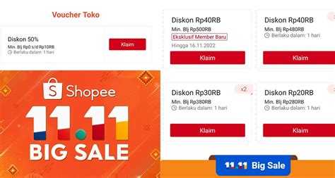 Kumpulan Kode Promo Voucer Shopee 1111 Untuk Dapatkan Diskon Dan Cashback