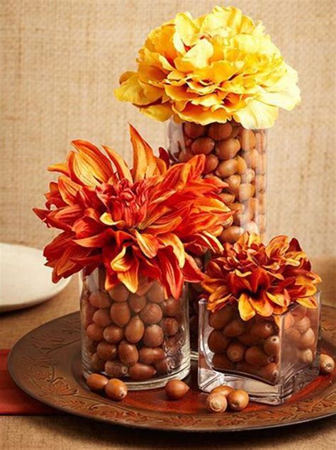 Acorn Centerpieces And Eco Accents Fall Crafts And