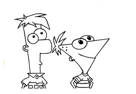 Dibujo De Phineas Y Ferb Disney Para Imprimir Y Colorear Phineas Y Ferb Dibujos Para