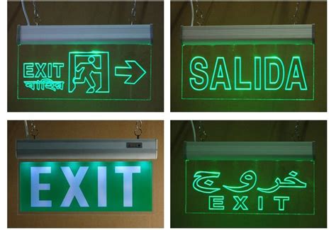 Human Figures Led Exit Light Led Emergency Exit Light Hanging Sign