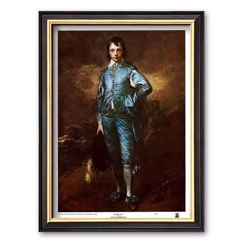 Artcom The Blue Boy Framed Art Print By Thomas Gainsborough Black
