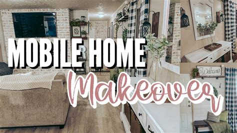 Single Wide Mobile Home Living Room Makeover Farmhouse Mobile Home