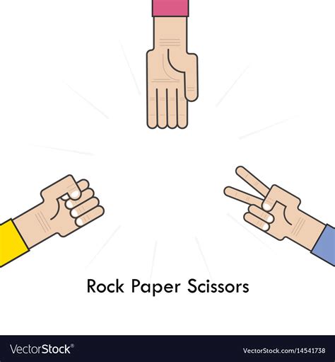 Rock Paper Scissors For It Signhand Of Royalty Free Vector