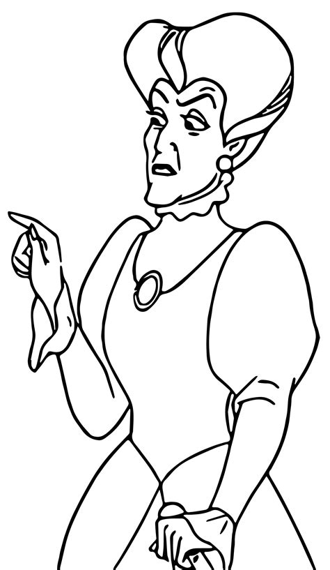 cinderella lady tremaine anastasia drizella and lucifer coloring pages 18