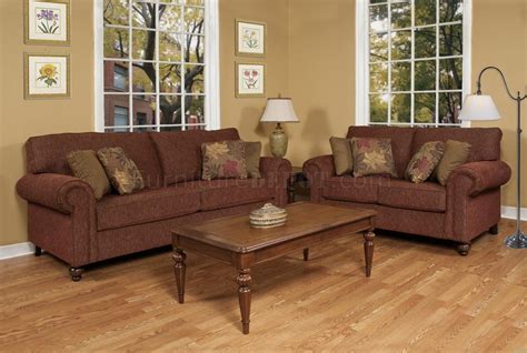 Brown Fabric Modern Elegant Sofa And Loveseat Set Woptions