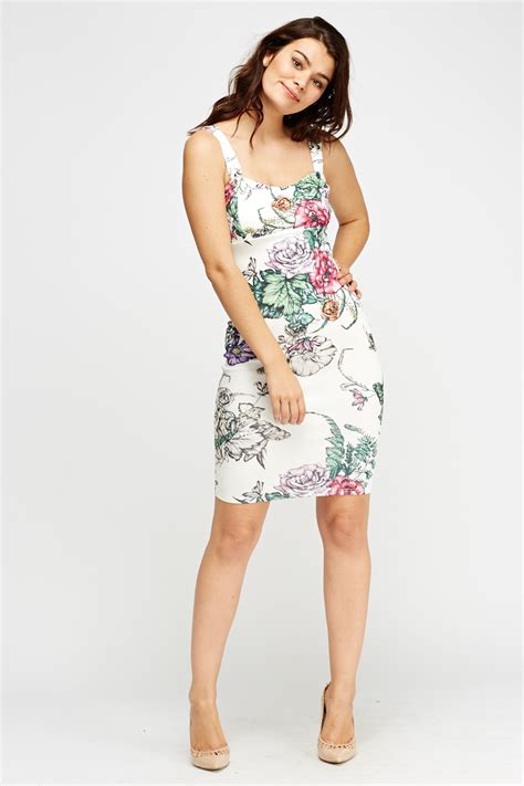 Mix Floral Bodycon Dress Just 6