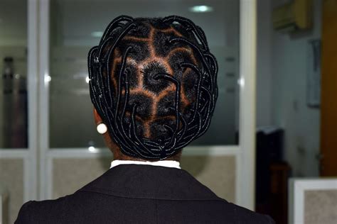 African Threading Updo African Hair Braiding Styles Hair Styles African Threading