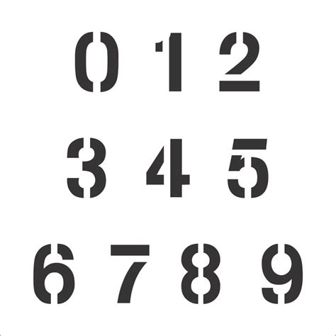 Arial Number Stencil Set Value Pack — Stencil Ease