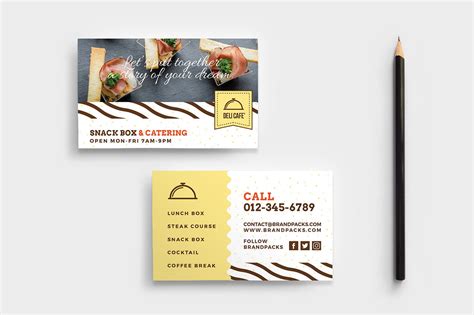 Catering Service Business Card Template Psd Ai And Vector Brandpacks