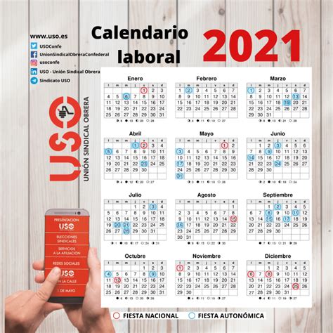Ya Puedes Descargar El Calendario Laboral 2021 Ftsp Uso Canarias