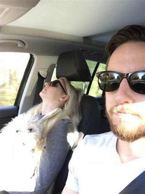 Husband Shares Hilarious Photos Of His Wife Napping On Road Trips Breaking News Stories