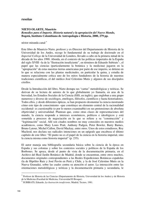 pdf reseñas nieto olarte mauricio remedios para el imperio historia natural y la