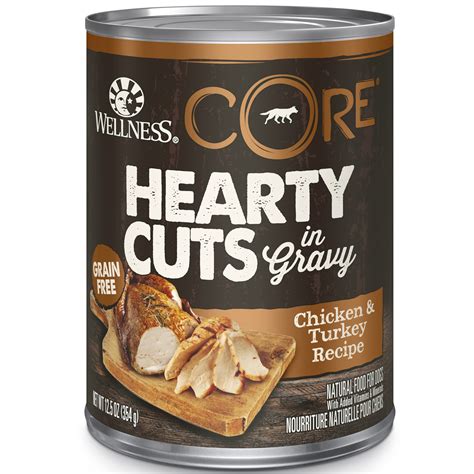 Features salmon as its first ingredient, while peas and carrots deliver finding a great dry food for your dog can be surprisingly tricky. Wellness CORE Hearty Cuts Natural Wet Grain Free Canned ...