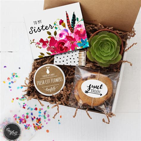 To My Sister Gift Box - Thinking of You Gift | Thank You Gift | Get Well Gift | Sibling Gift 