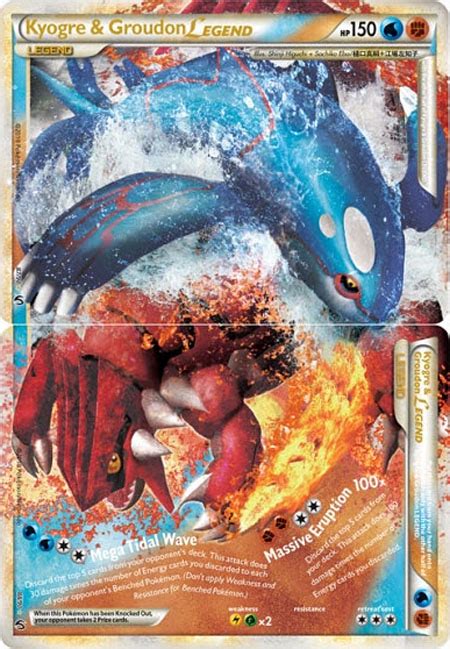 You need both kyogre & groudon cards in order to play. Card of the Evening: Kyogre & Groudon Legend (Undaunted UD 87/88)