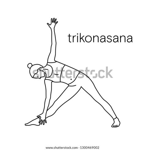 Hatha Yoga Pose Stock Vector Royalty Free 1300469002 Shutterstock