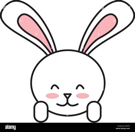 Cute Rabbit Isolated Icon Design Stock Vector Image And Art Alamy
