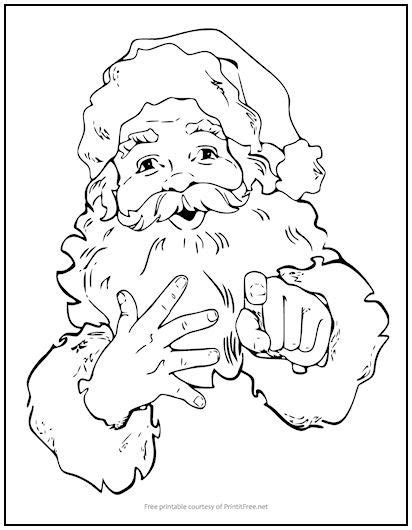 All rights belong to their respective owners. Jolly Santa Coloring Page | Rudolph coloring pages