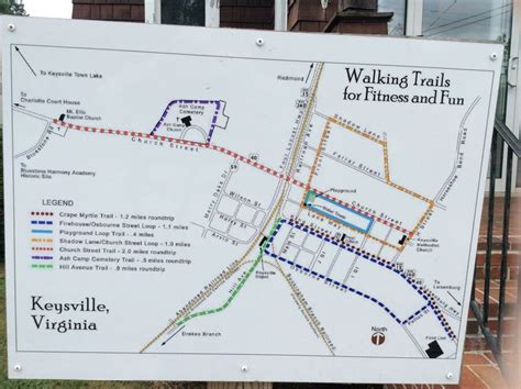 Walking Trails Keysville Virginia Virginia Walking Trails Map