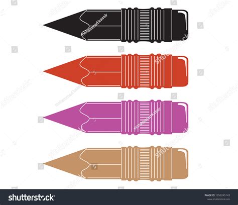 Illustration Coloring Pencil Vector Clipart Isolated Stock Vector