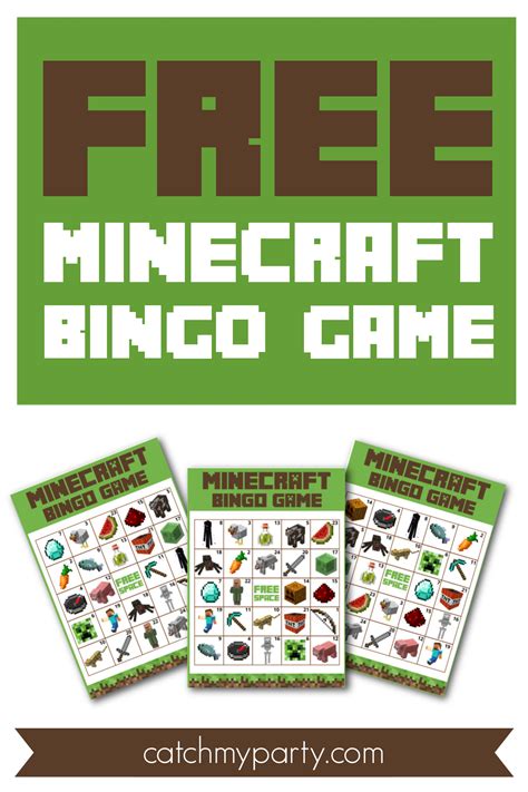Free Printable Minecraft Bingo Game