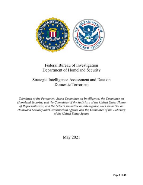Strategic Intelligence Assessment And Data On Domestic Terrorism — Fbi