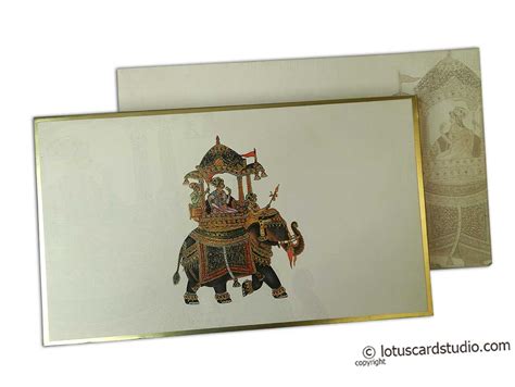 Boxed Style Wedding Card With Rajasthani Royal Theme Lotus Card Studio