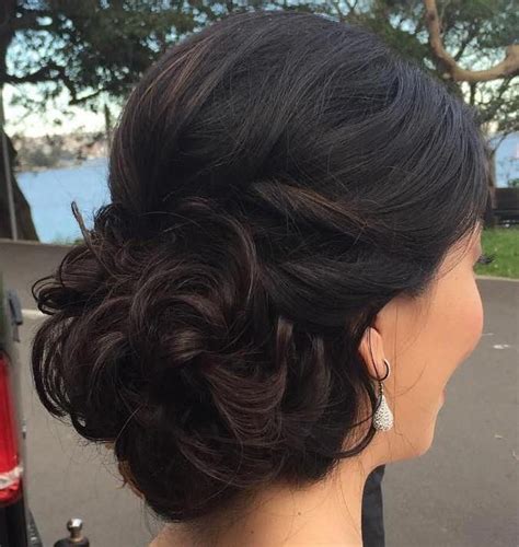 15 updos that look amazing on fine hair. Curly+Bun+Prom+Updo #Updostutorials | Hair styles, Long ...