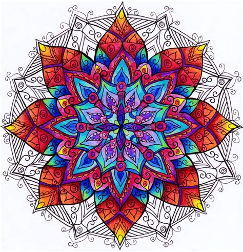 Partly Coloured Mandala By Welshpixie On Deviantart