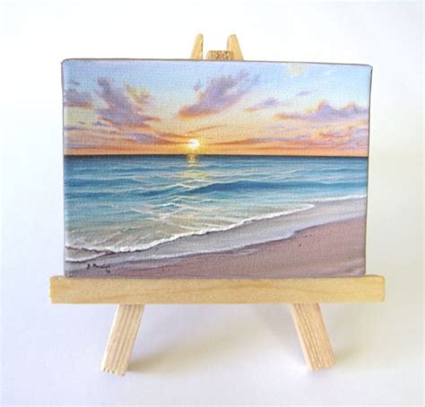 25x35 Ocean Sunrise Naples Florida Mini Painting By J Mandrick My